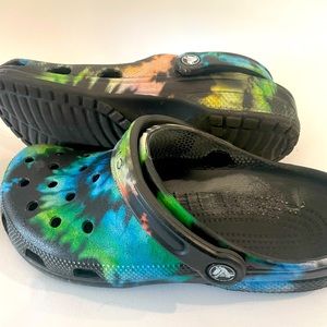 Tie dye crocs